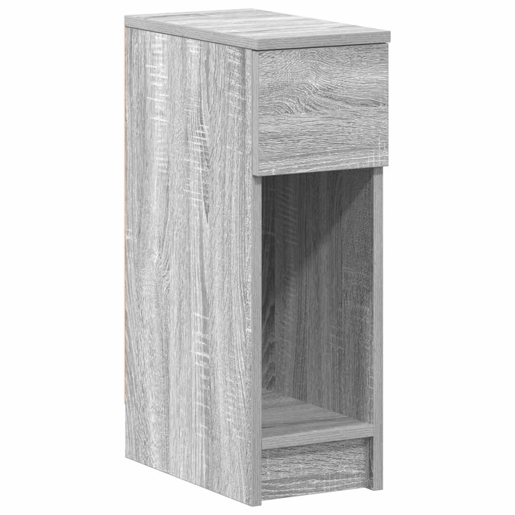 Bedside Cabinet with Drawer Grey Sonoma 20x36x60 cm