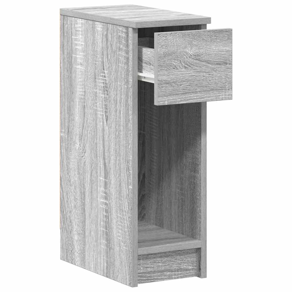 Bedside Cabinet with Drawer Grey Sonoma 20x36x60 cm