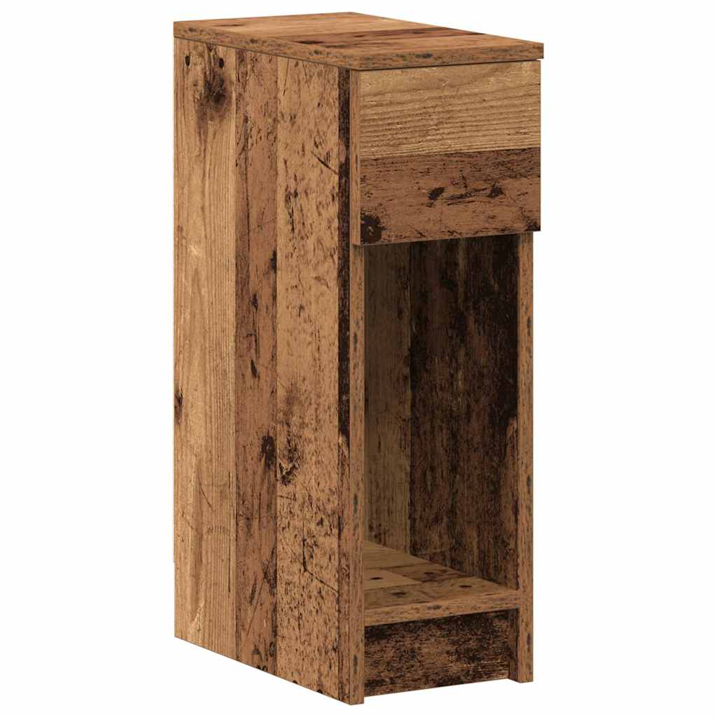 Bedside Cabinets with Drawer 2 pcs Old Wood 20x36x60 cm