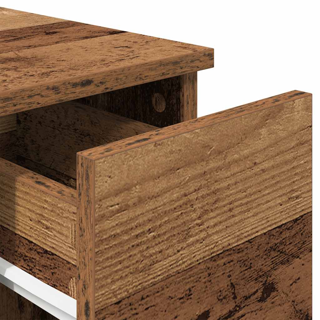 Bedside Cabinets with Drawer 2 pcs Old Wood 20x36x60 cm