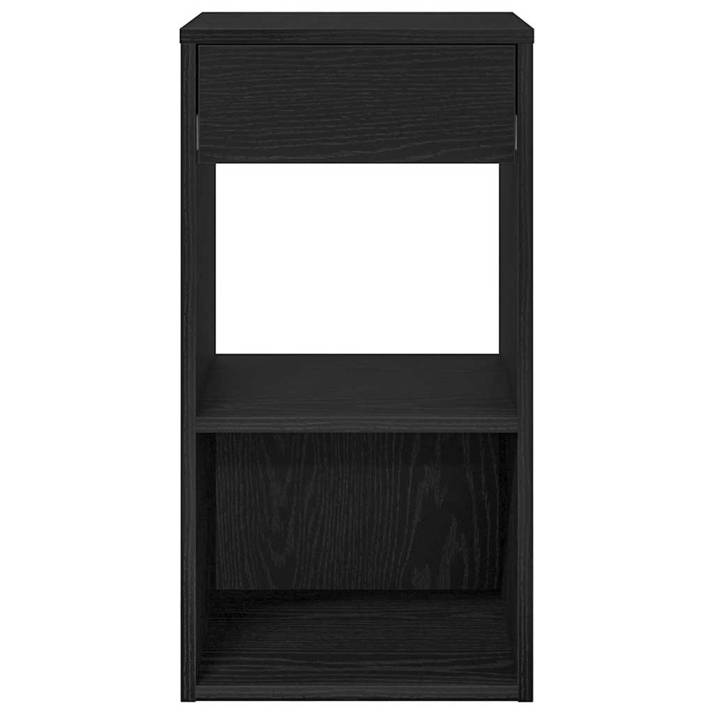 Bedside Cabinets with Drawer 2 pcs Black Oak 35x34x66.5 cm