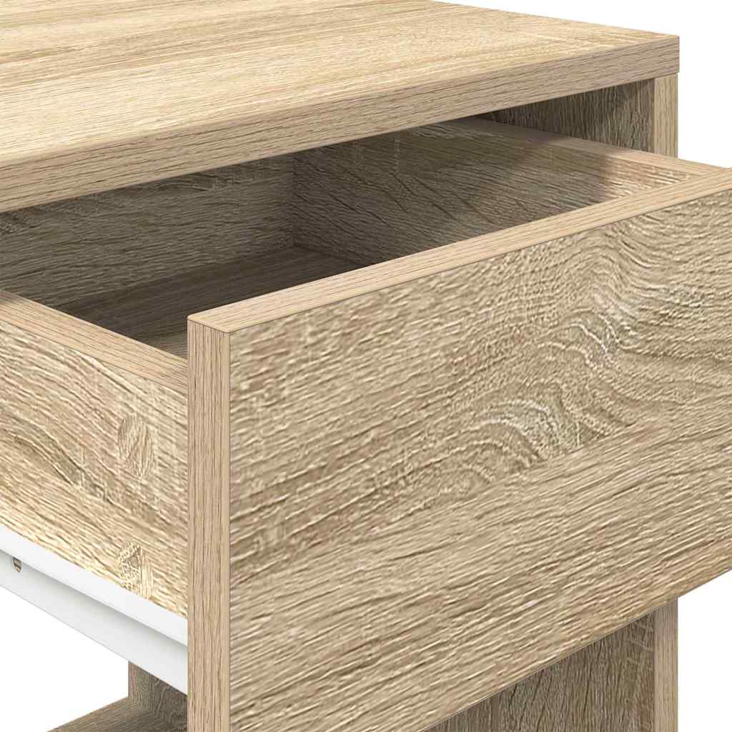 Bedside Cabinets with Drawer 2 pcs Sonoma Oak 35x34x66.5 cm