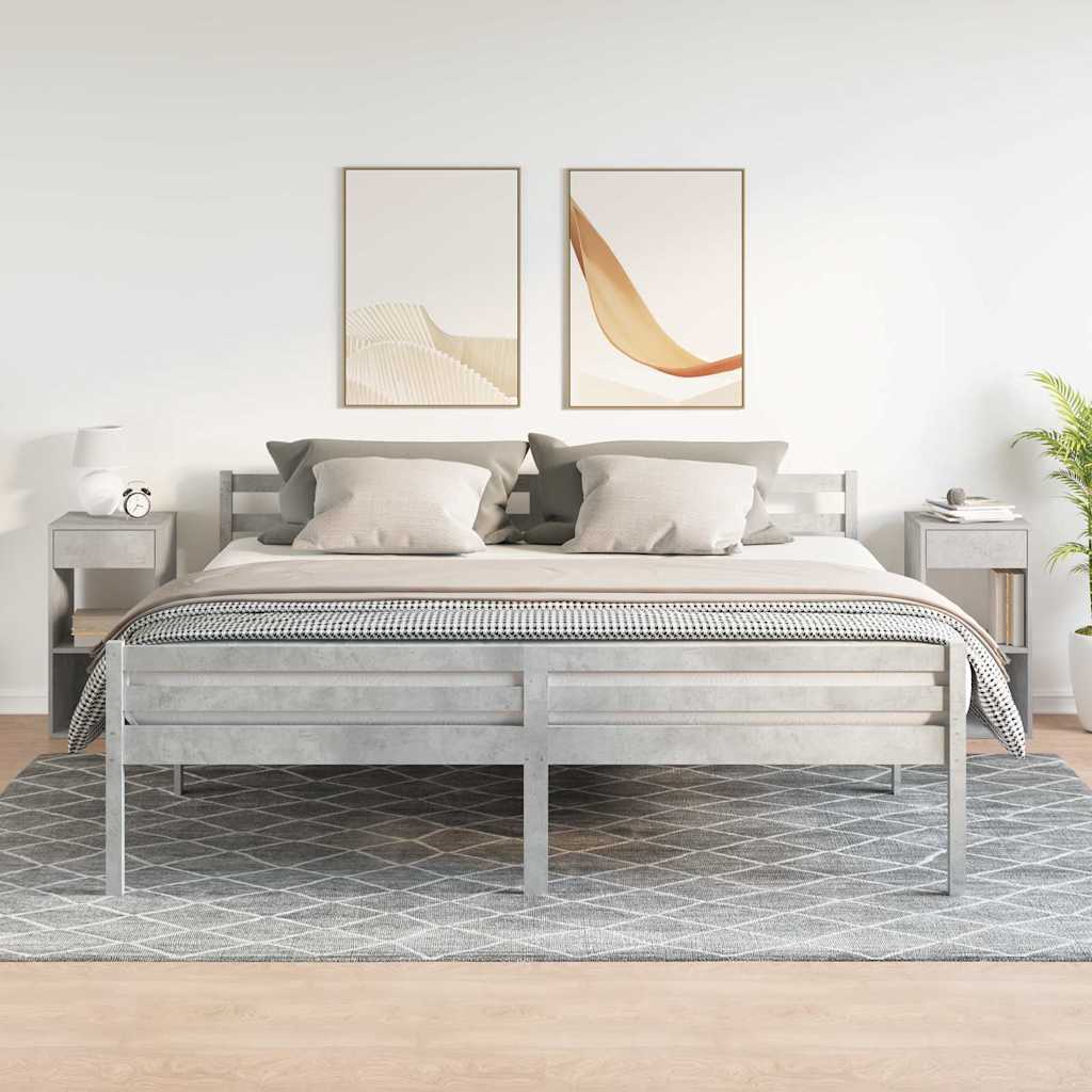 Bedside Cabinets with Drawer 2 pcs Concrete Grey 35x34x66.5 cm