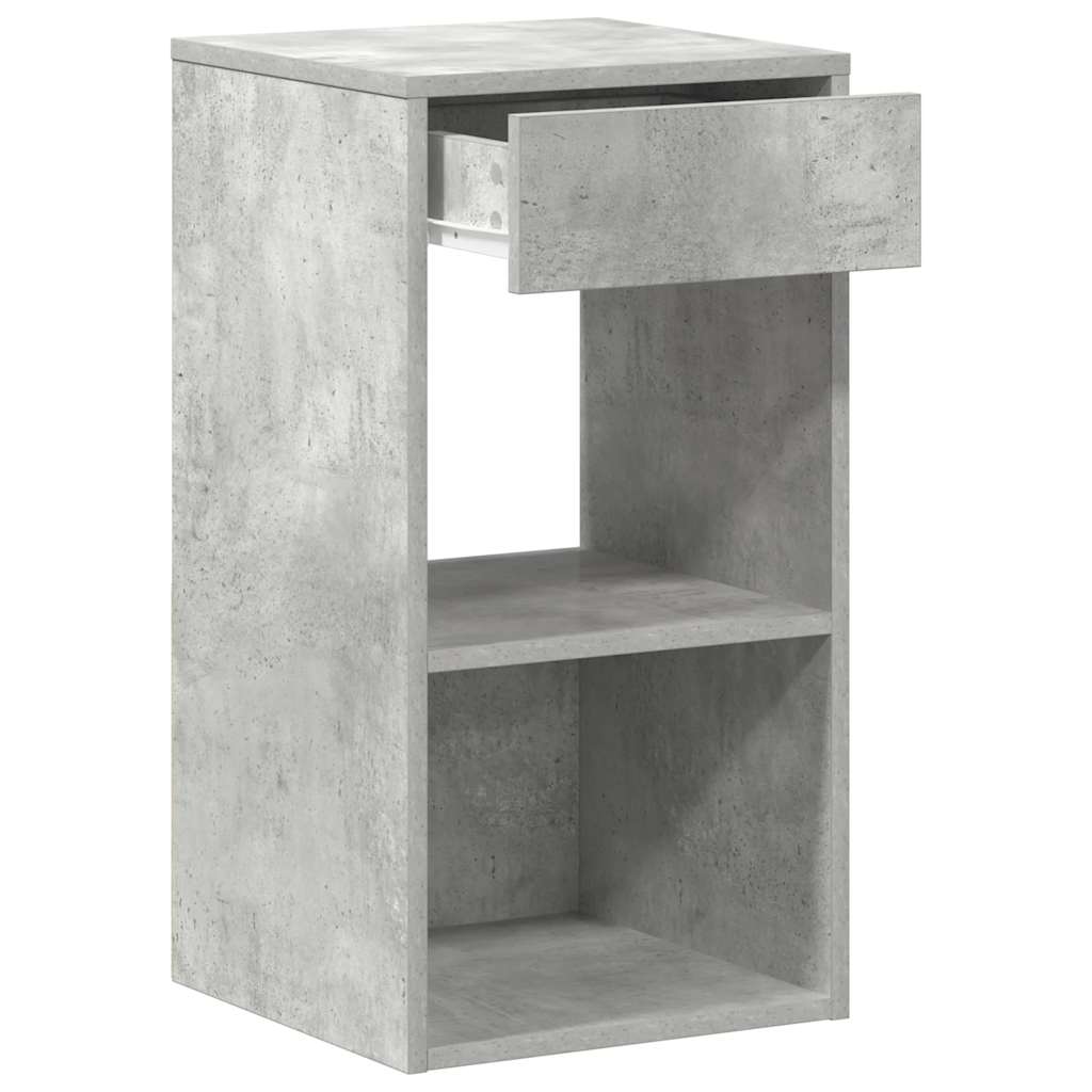 Bedside Cabinets with Drawer 2 pcs Concrete Grey 35x34x66.5 cm