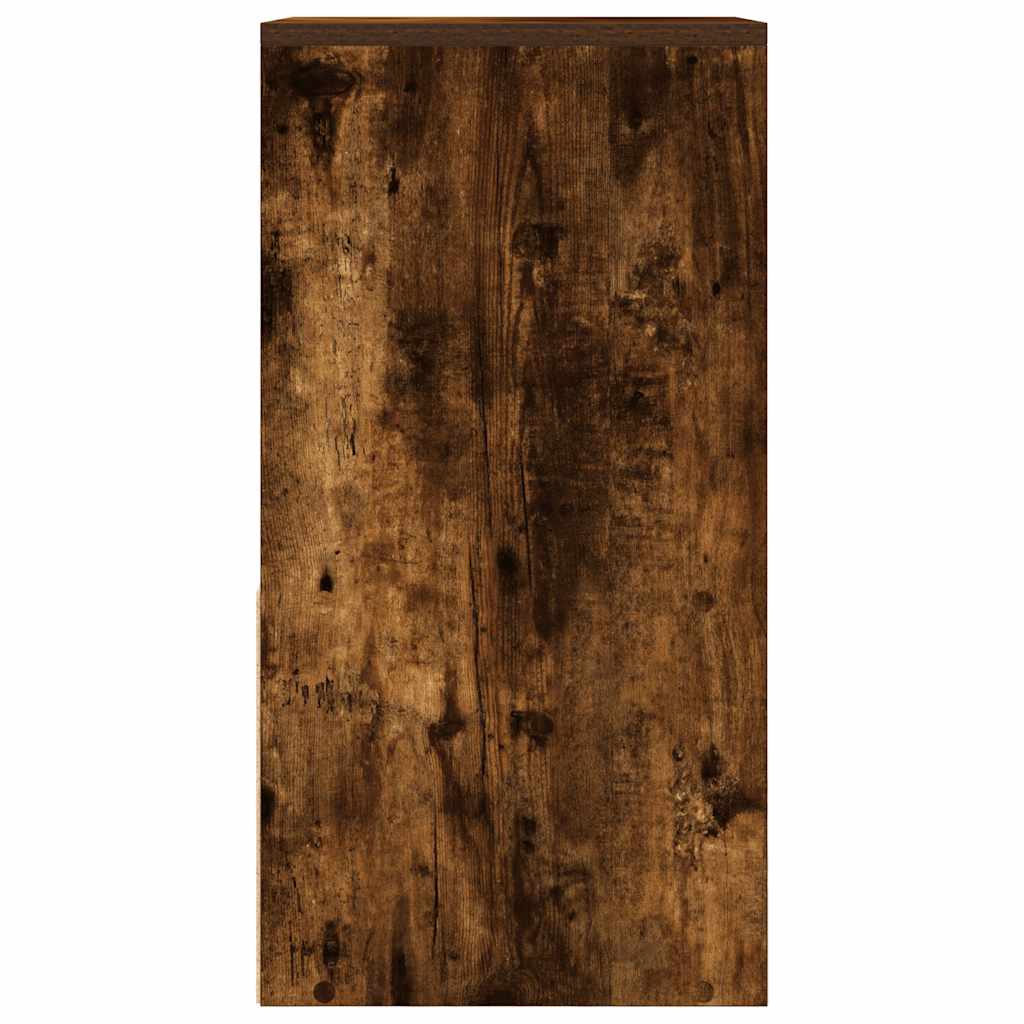 Bedside Cabinet with Drawer Smoked Oak 35x34x66.5 cm