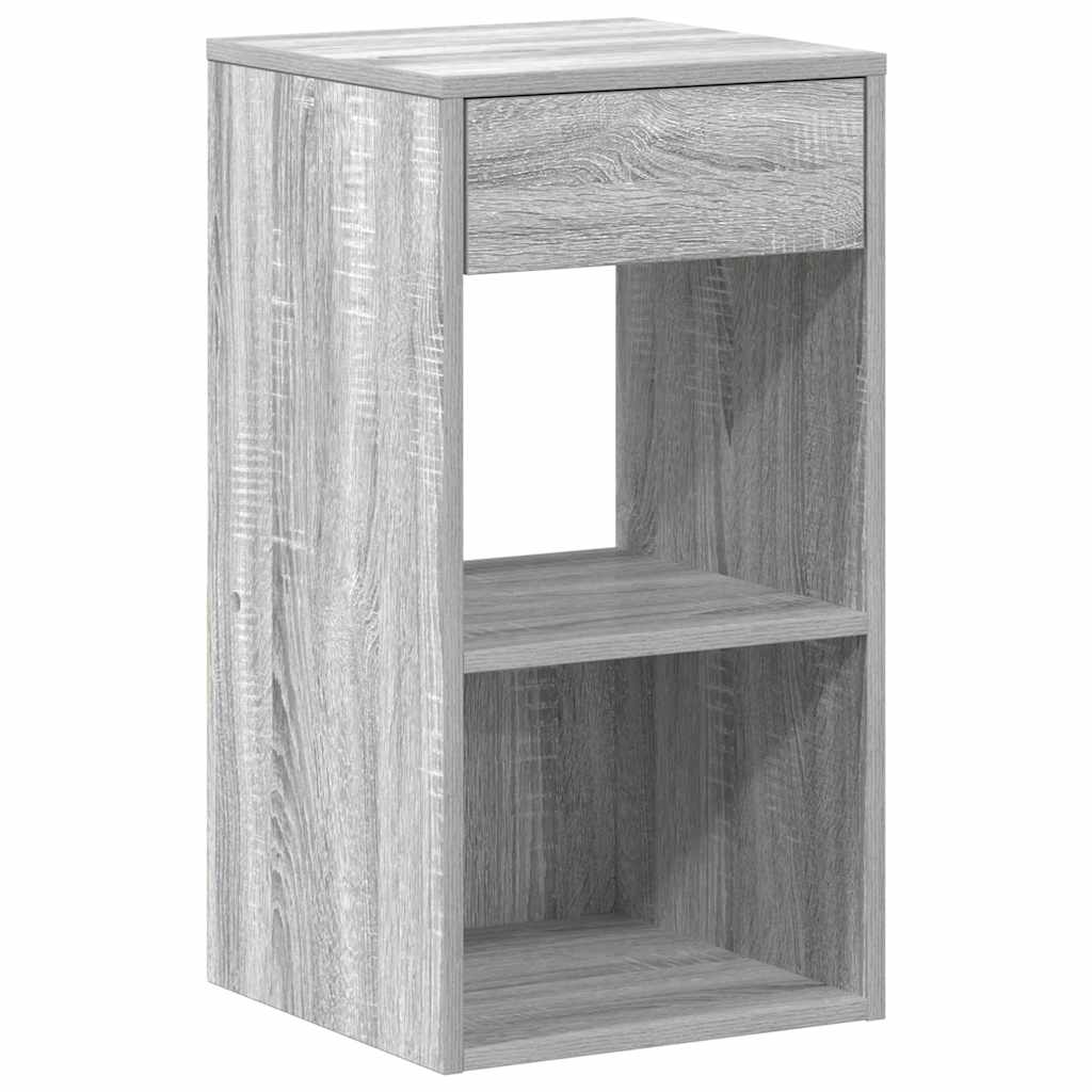 Bedside Cabinet with Drawer Grey Sonoma 35x34x66.5 cm