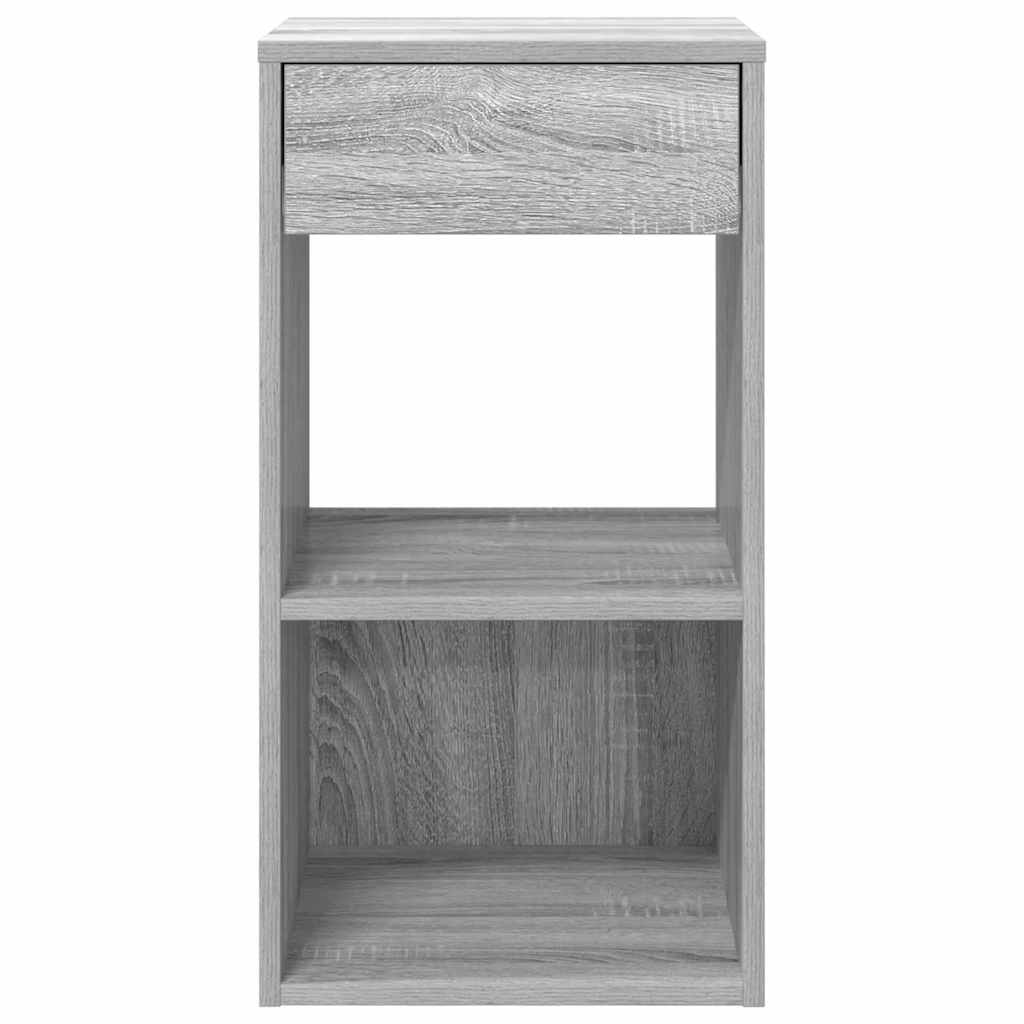 Bedside Cabinet with Drawer Grey Sonoma 35x34x66.5 cm