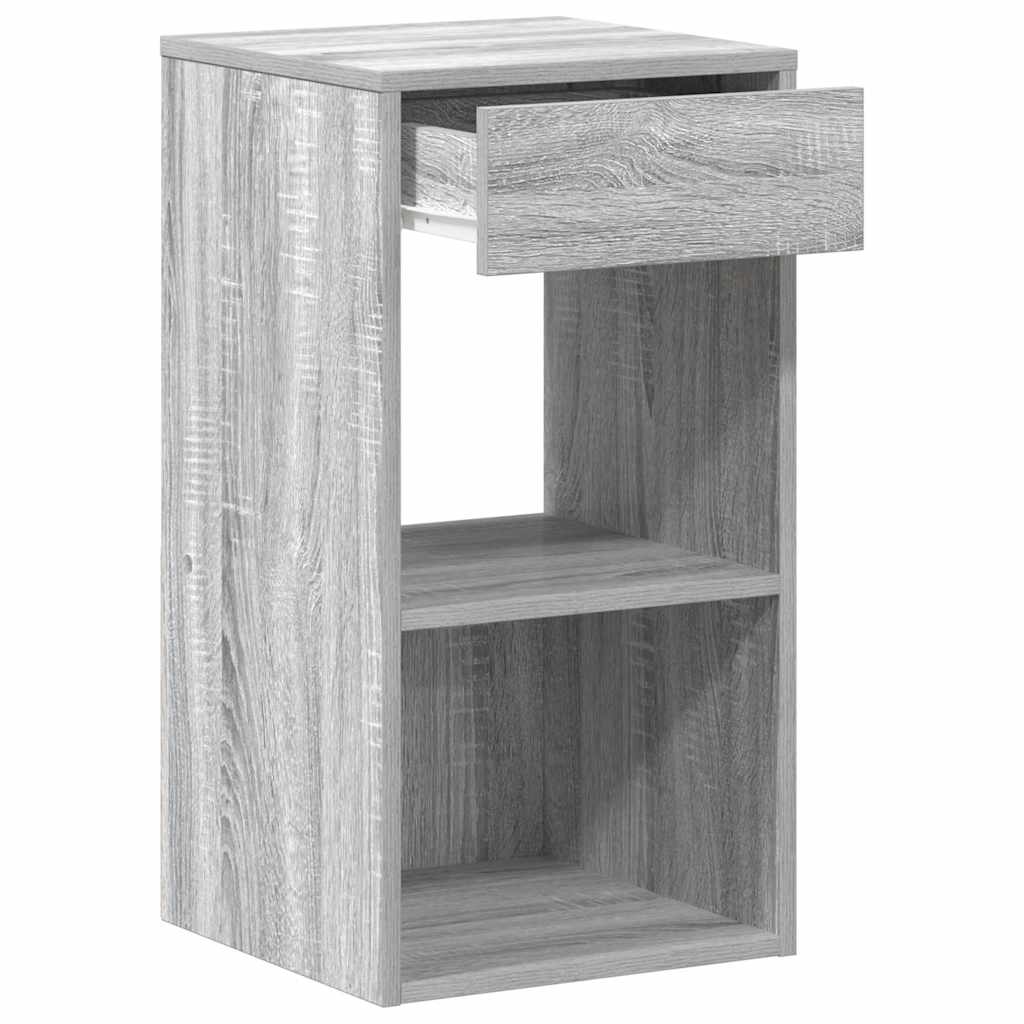 Bedside Cabinet with Drawer Grey Sonoma 35x34x66.5 cm