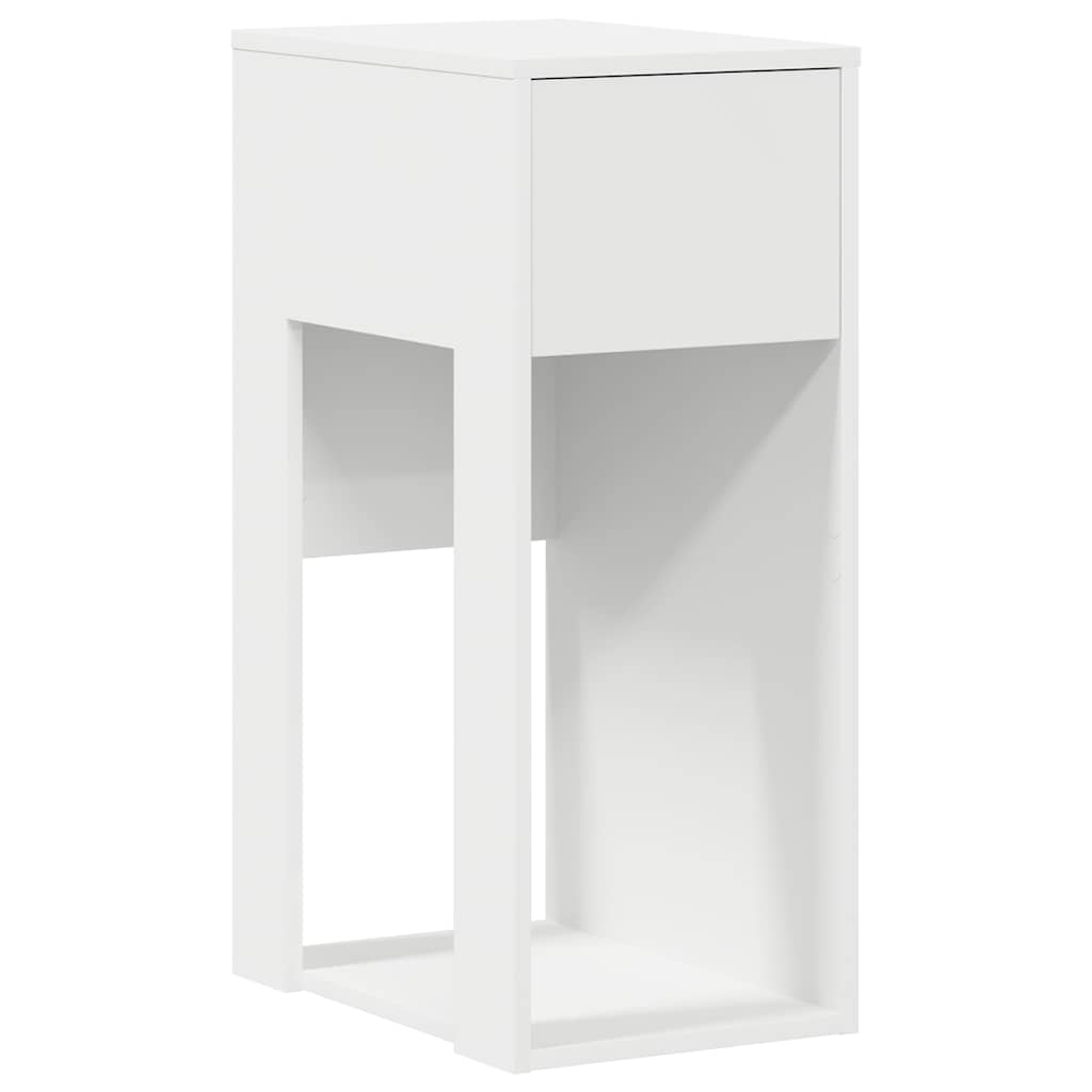 Computer Tower Stand with Drawer White 30x44x74 cm