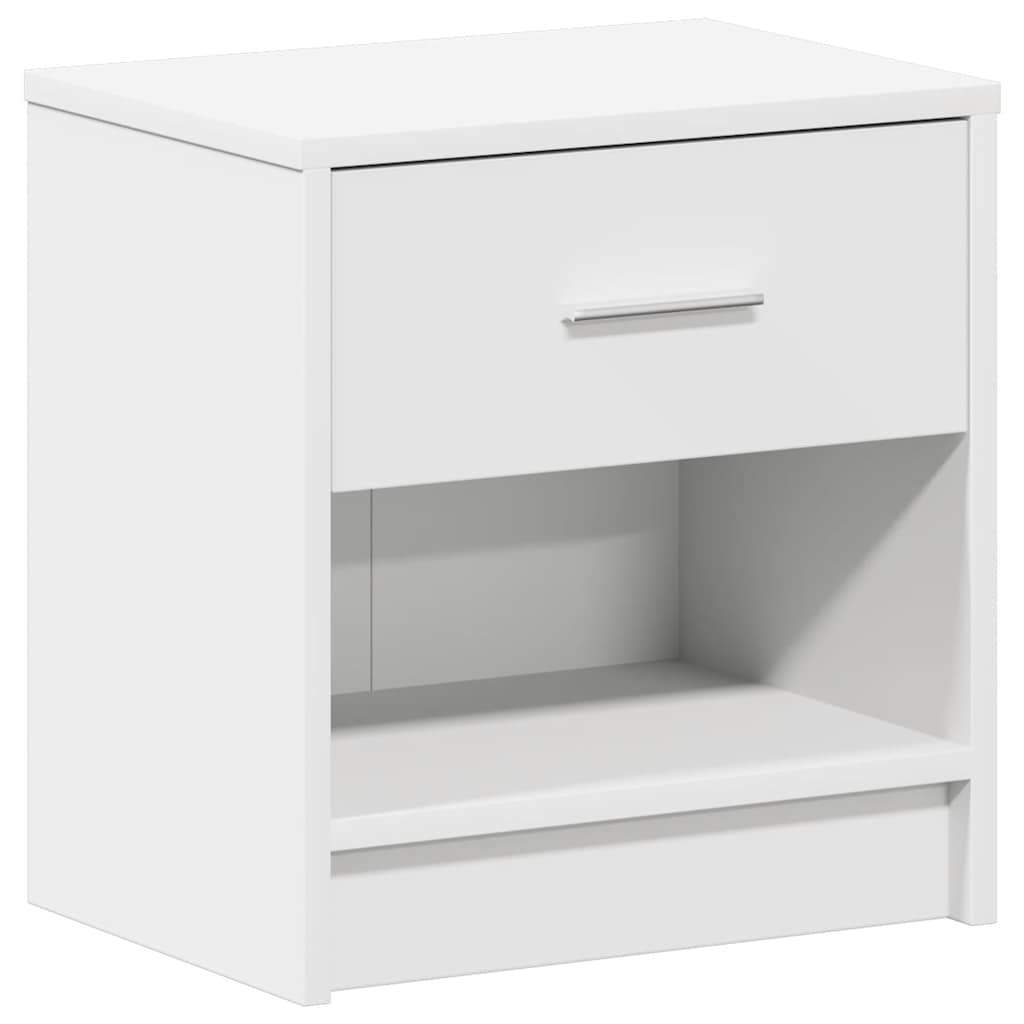 Bedside Cabinet with Drawer White 39x28x41 cm
