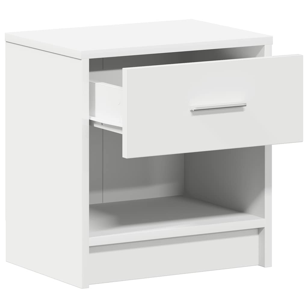 Bedside Cabinet with Drawer White 39x28x41 cm