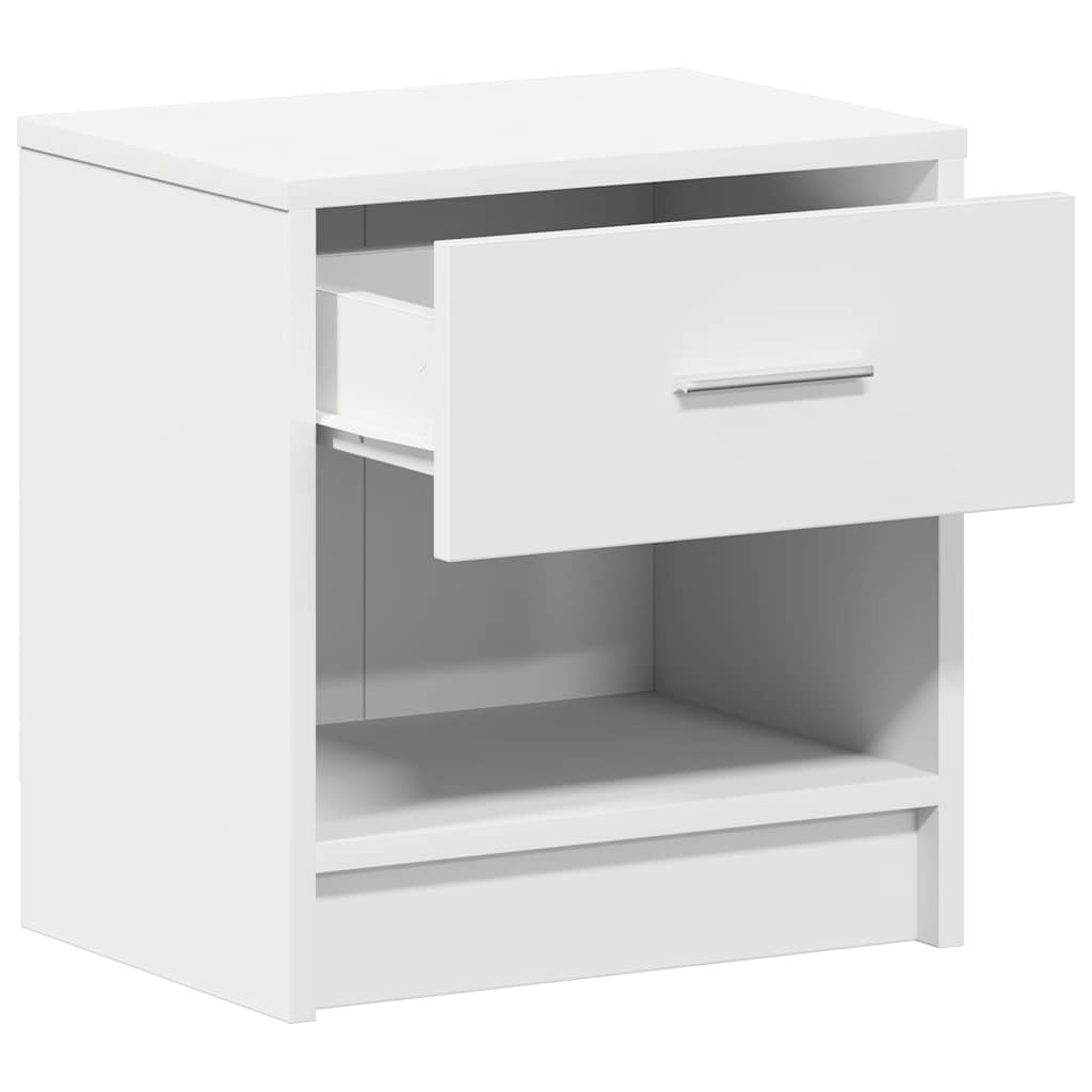 Bedside Cabinets 2 pcs with Drawer White 39x28x41 cm