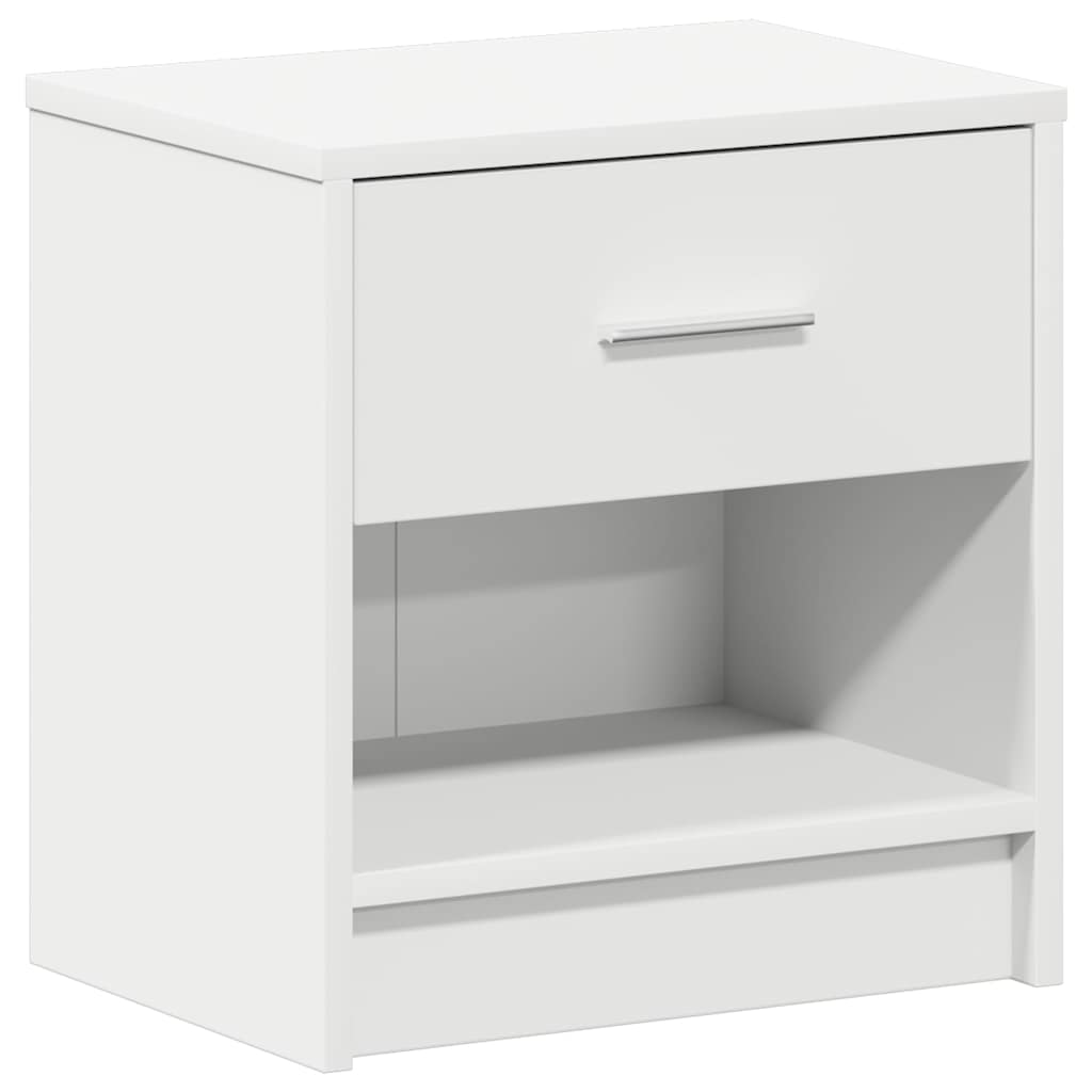 Bedside Cabinets 2 pcs with Drawer White 39x28x41 cm