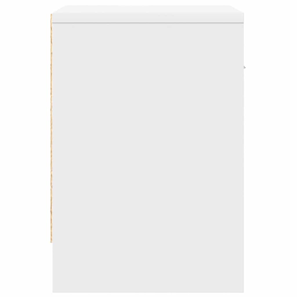 Bedside Cabinets 2 pcs with Drawer White 39x28x41 cm