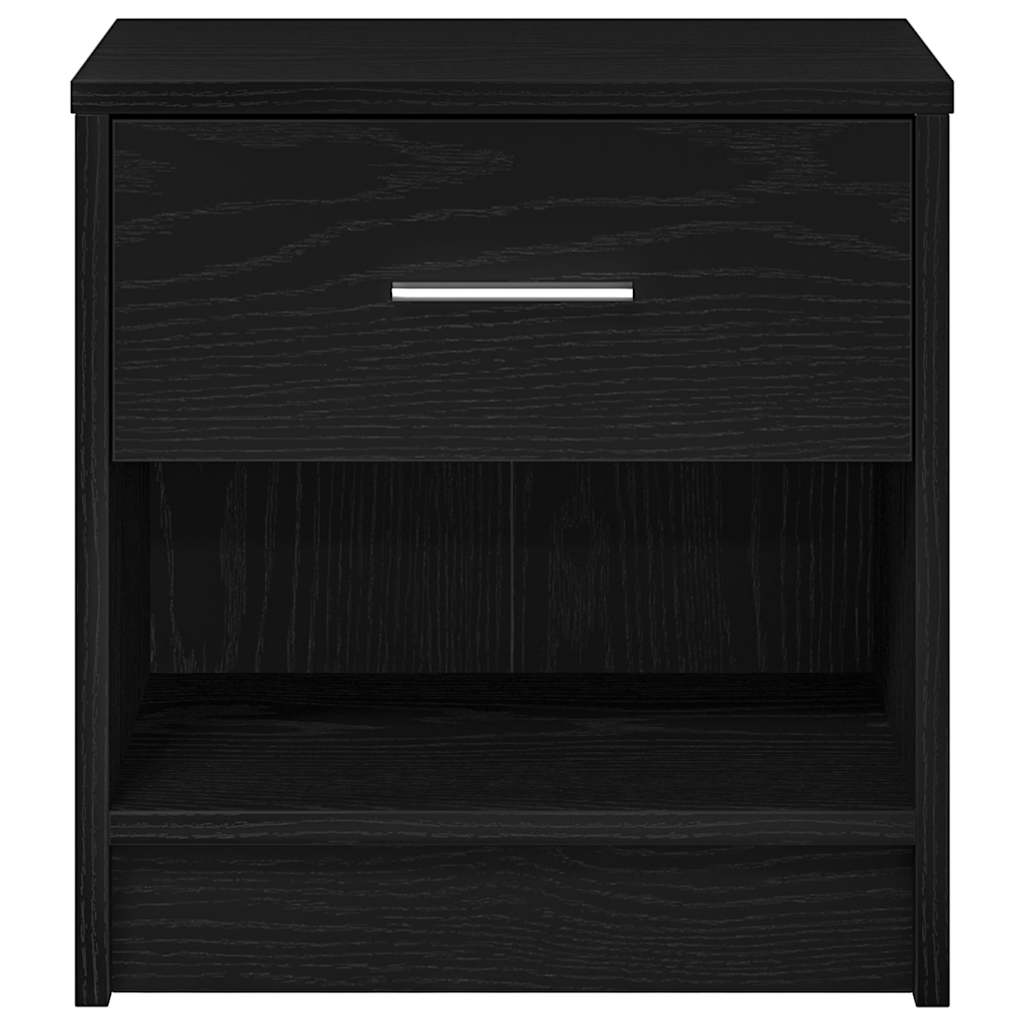 Bedside Cabinet with Drawer Black 39x28x41 cm