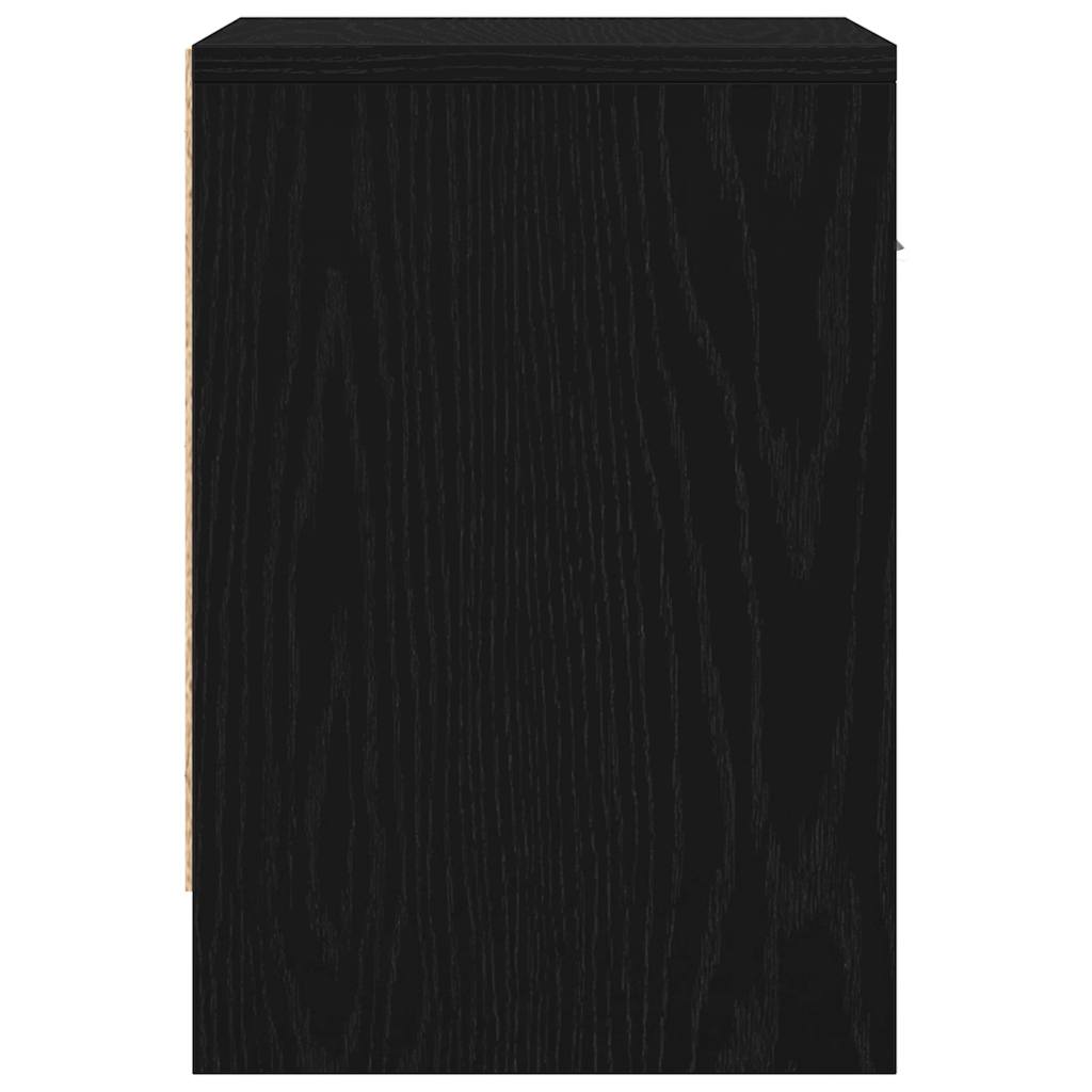 Bedside Cabinet with Drawer Black 39x28x41 cm