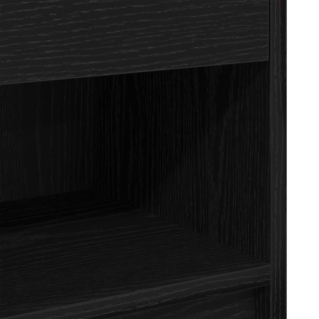 Bedside Cabinet with Drawer Black 39x28x41 cm