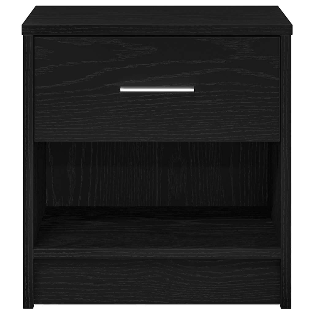 Bedside Cabinets 2 pcs with Drawer Black 39x28x41 cm