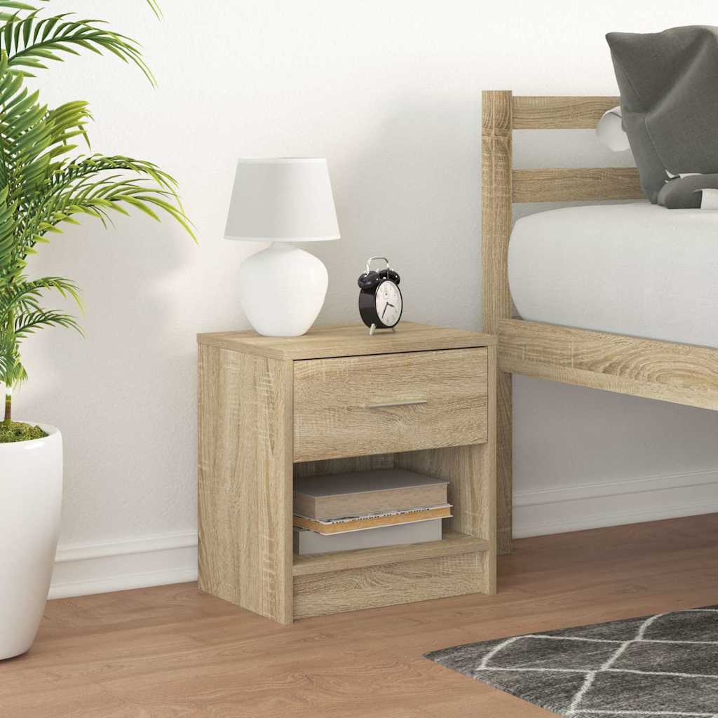Bedside Cabinet with Drawer Sonoma Oak 39x28x41 cm