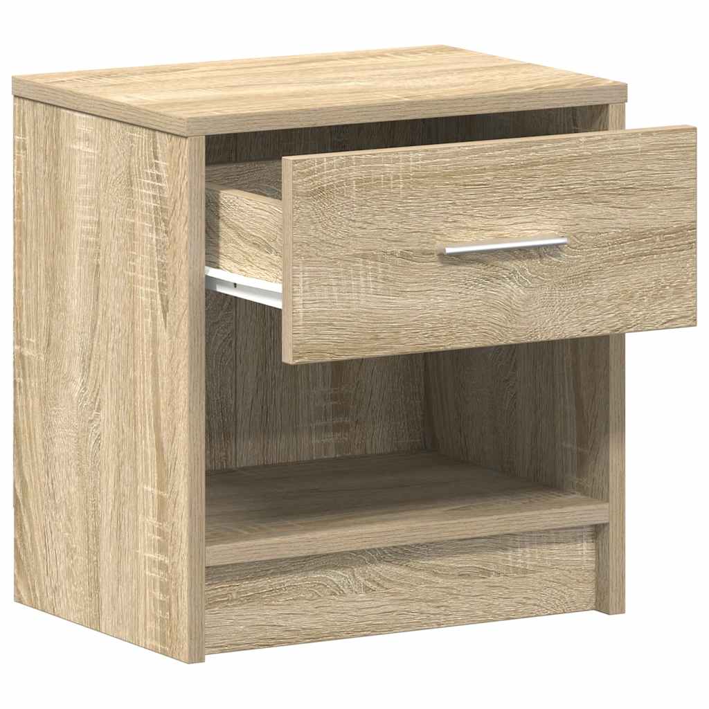 Bedside Cabinets 2 pcs with Drawer Sonoma Oak 39x28x41 cm