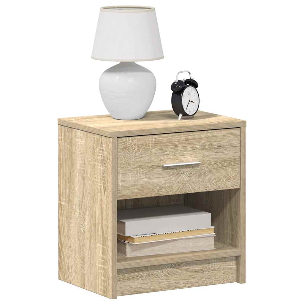 Bedside Cabinets 2 pcs with Drawer Sonoma Oak 39x28x41 cm