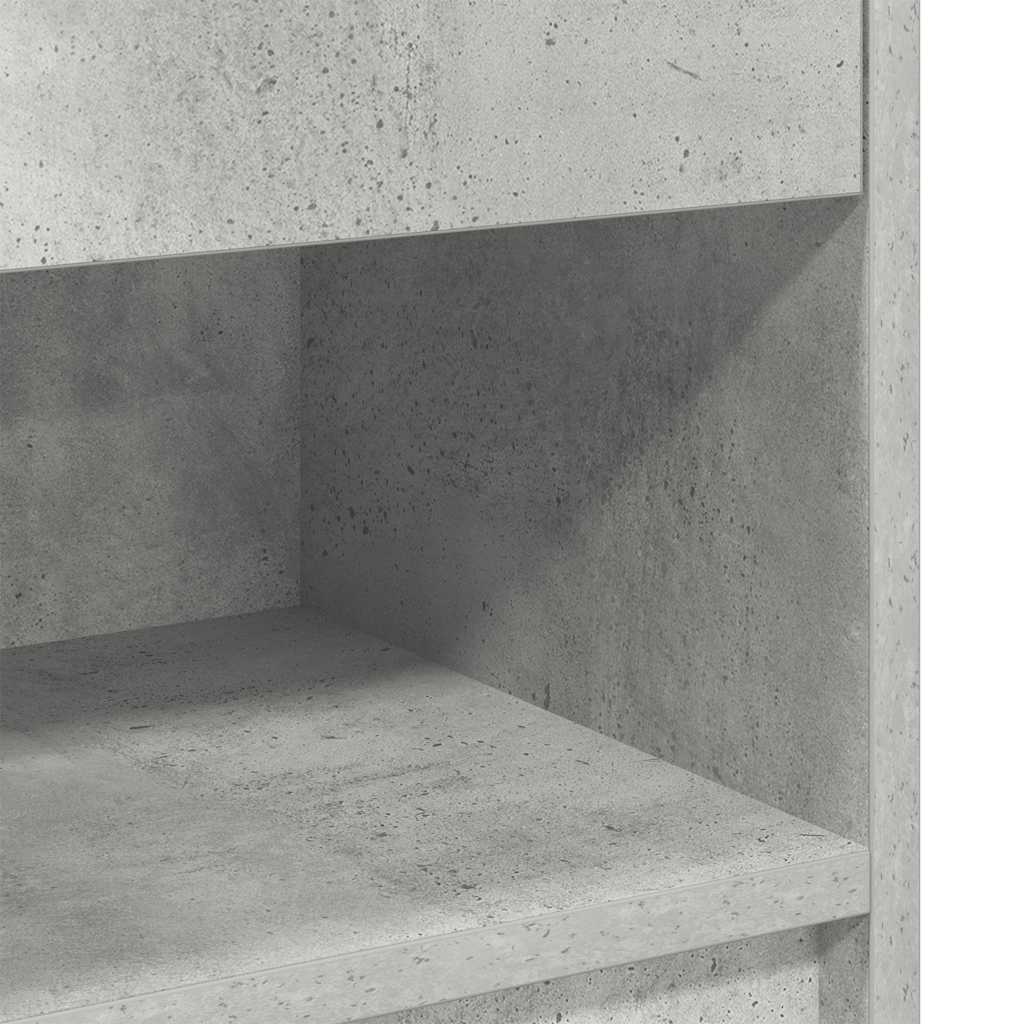 Bedside Cabinet with Drawer Concrete Grey 39x28x41 cm