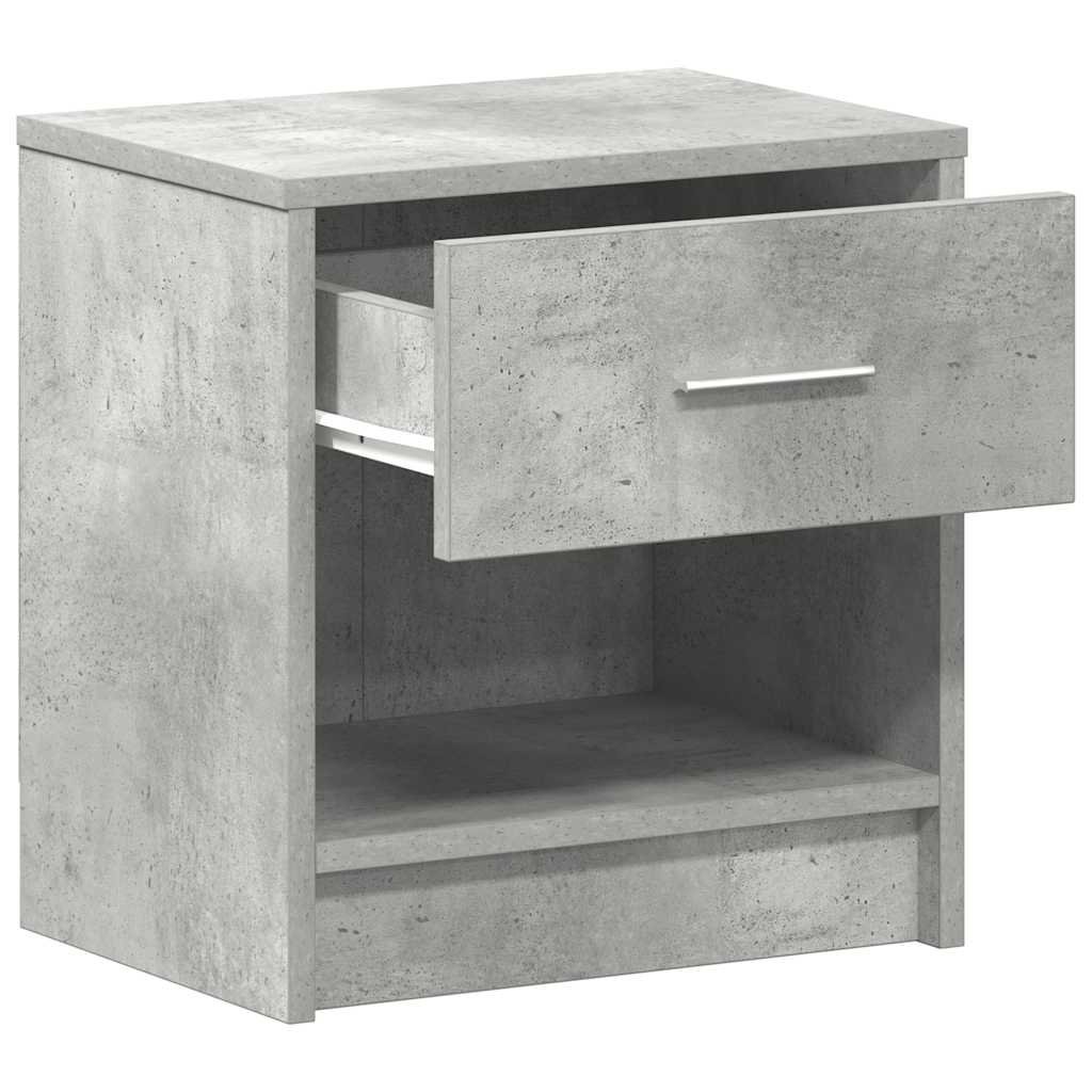 Bedside Cabinets 2 pcs with Drawer Concrete Grey 39x28x41 cm