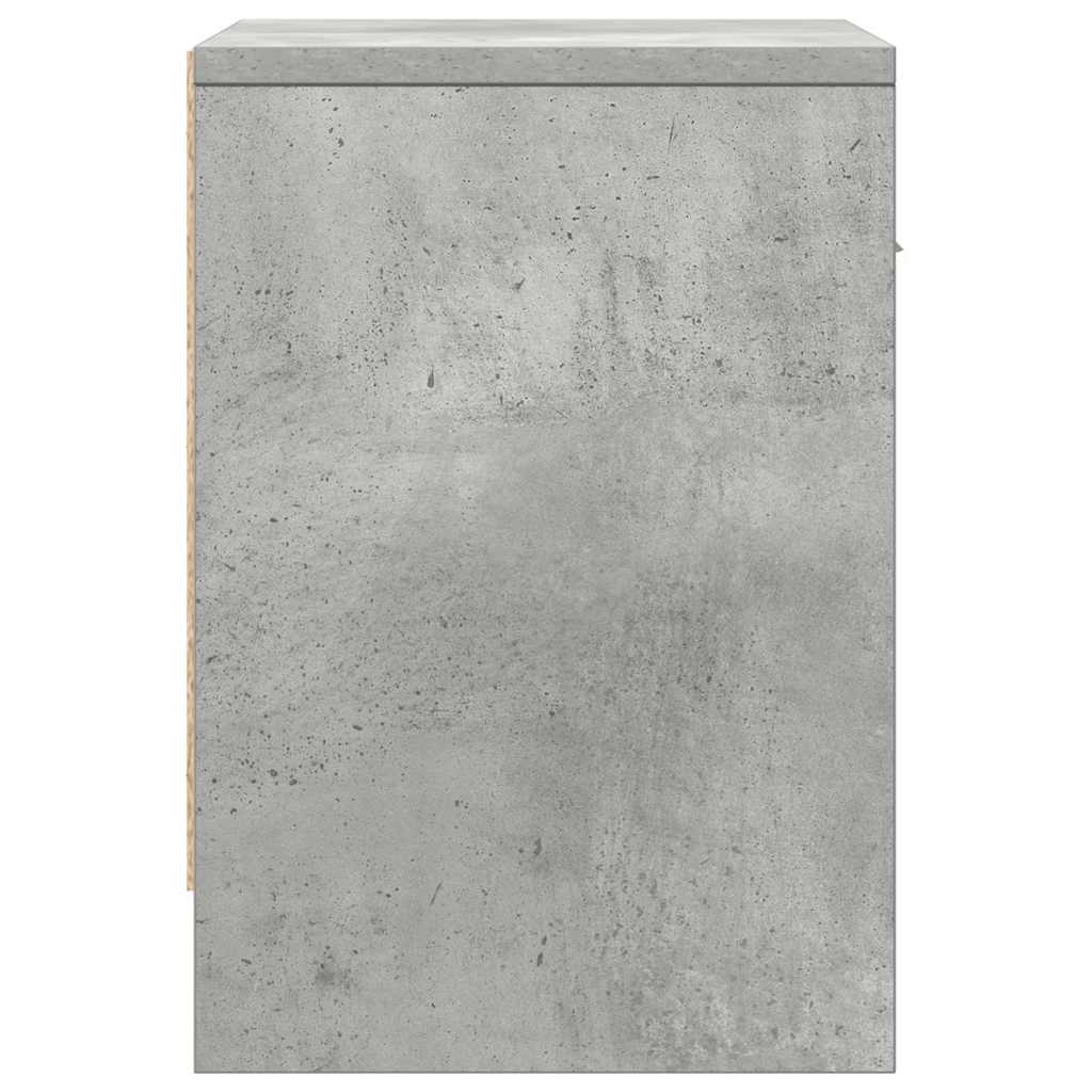 Bedside Cabinets 2 pcs with Drawer Concrete Grey 39x28x41 cm