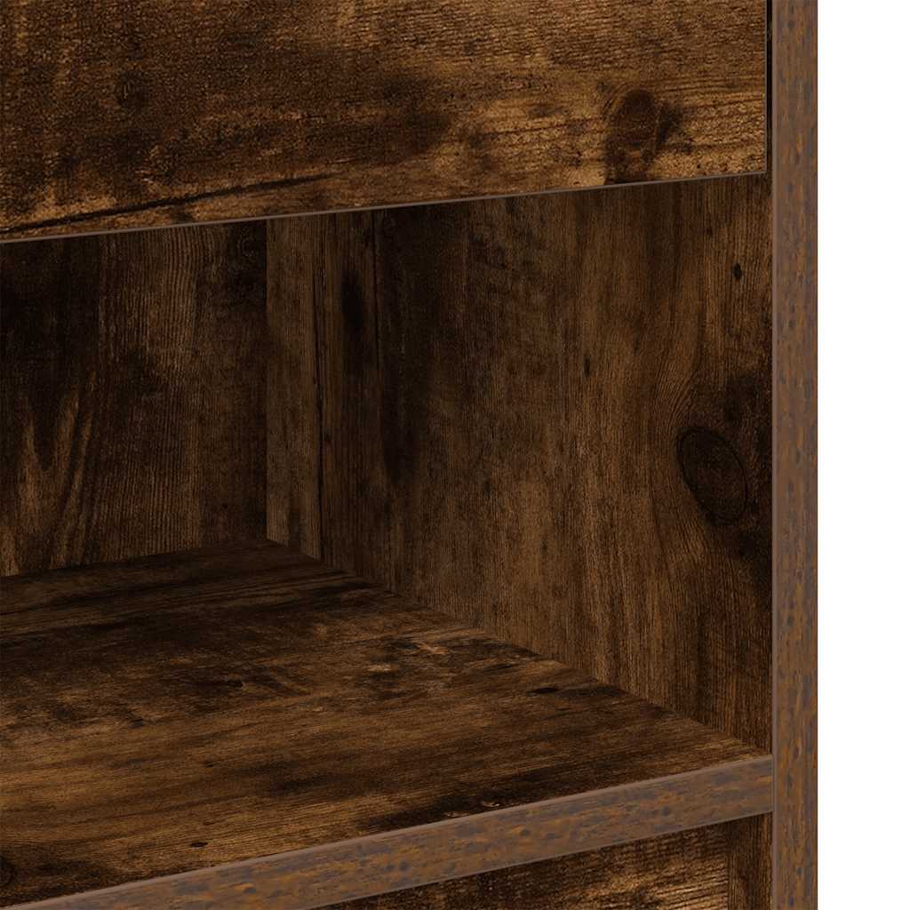 Bedside Cabinets 2 pcs with Drawer Smoked Oak 39x28x41 cm
