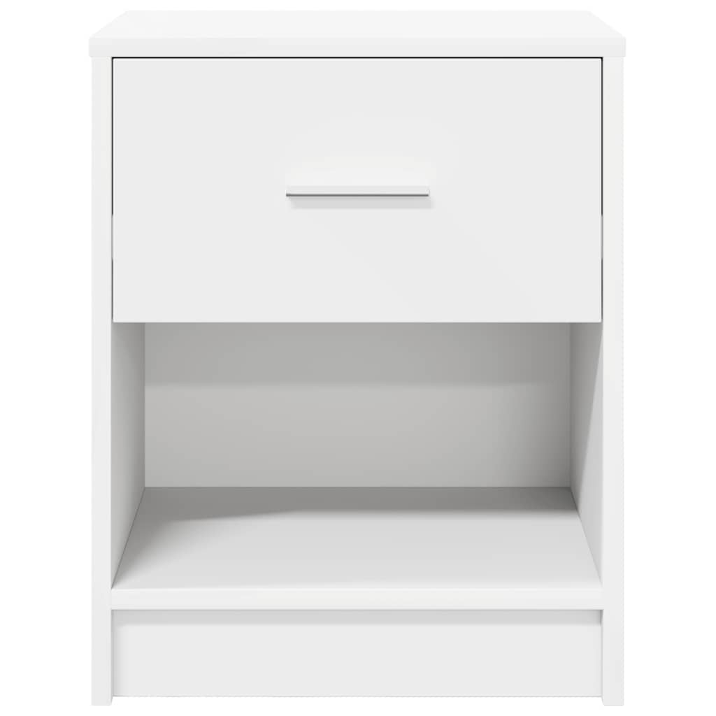 Bedside Cabinet with Drawer White 40x34x50 cm