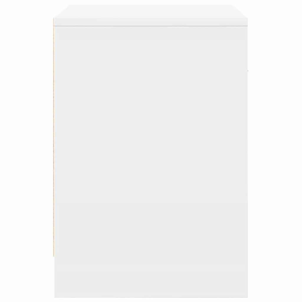 Bedside Cabinet with Drawer White 40x34x50 cm