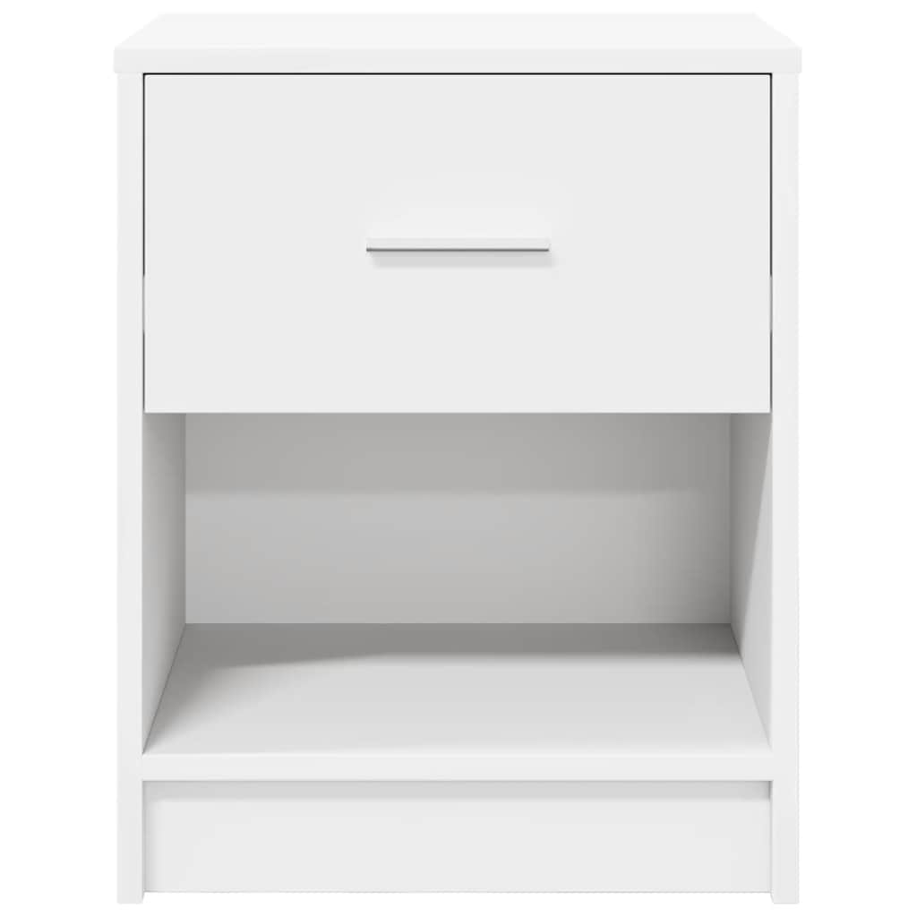 Bedside Cabinets 2 pcs with Drawer White 40x34x50 cm