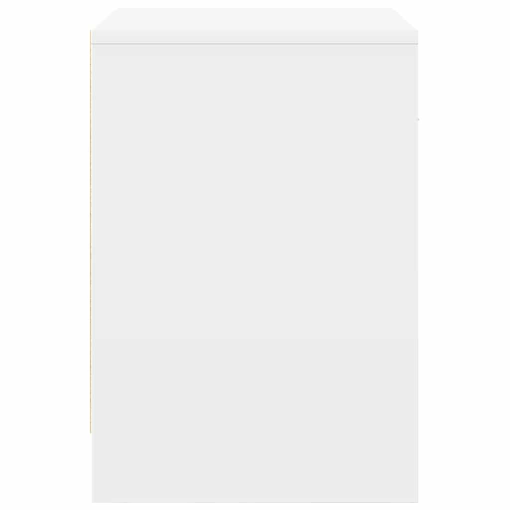 Bedside Cabinets 2 pcs with Drawer White 40x34x50 cm