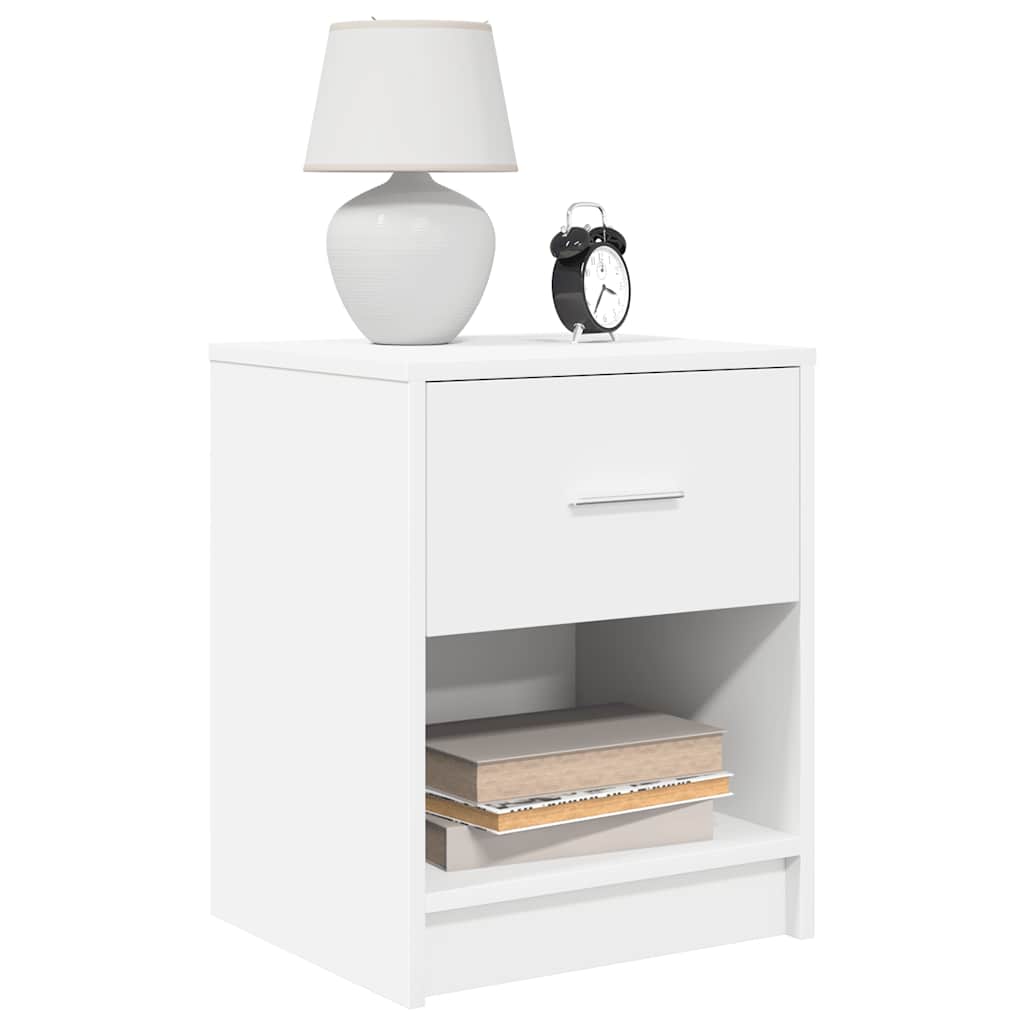 Bedside Cabinets 2 pcs with Drawer White 40x34x50 cm