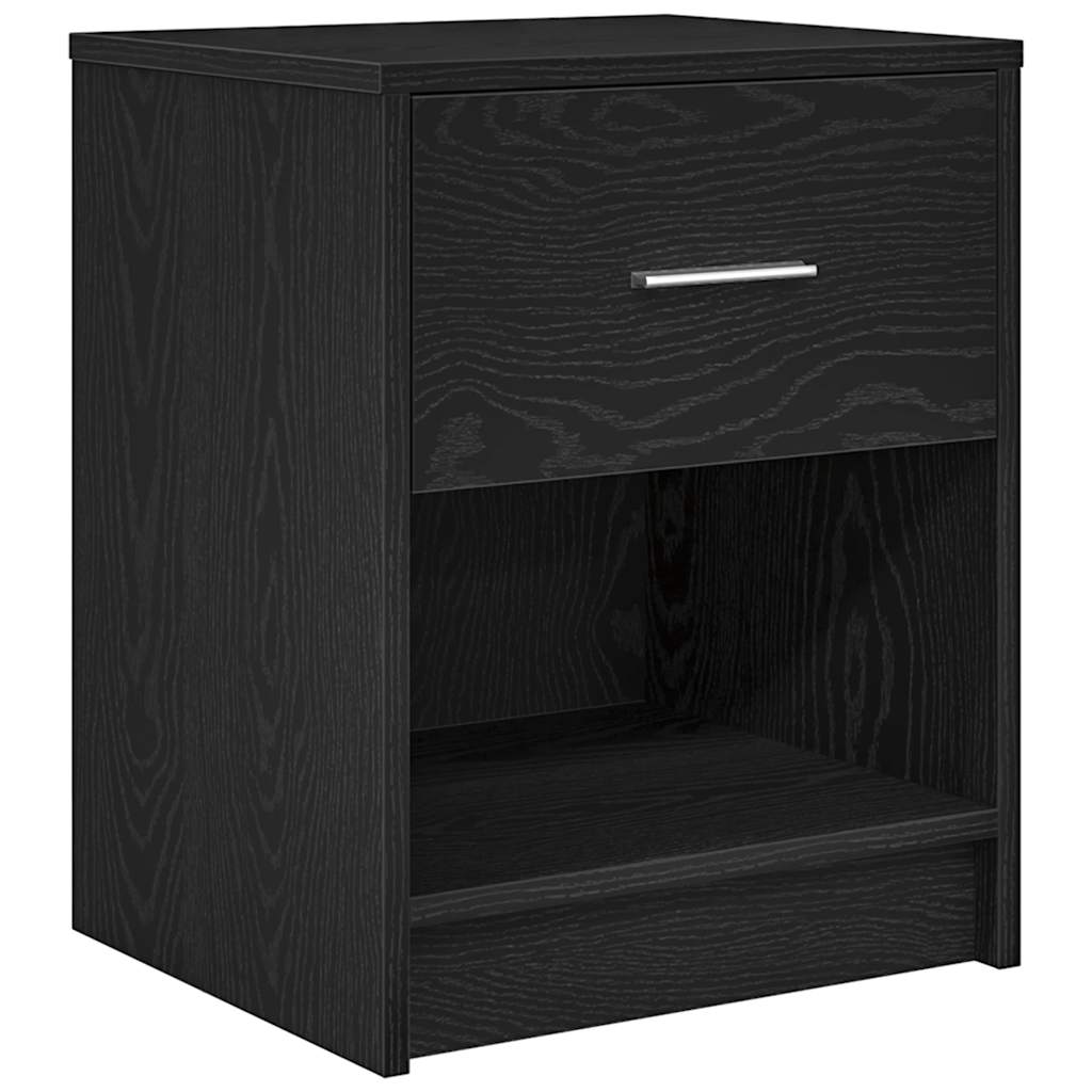 Bedside Cabinet with Drawer Black 40x34x50 cm