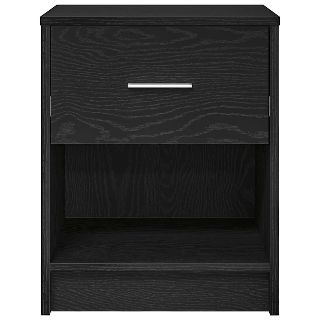 Bedside Cabinet with Drawer Black 40x34x50 cm