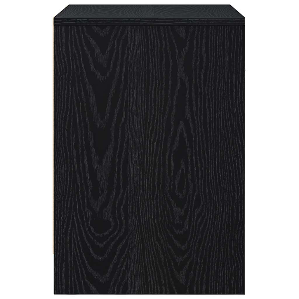 Bedside Cabinet with Drawer Black 40x34x50 cm