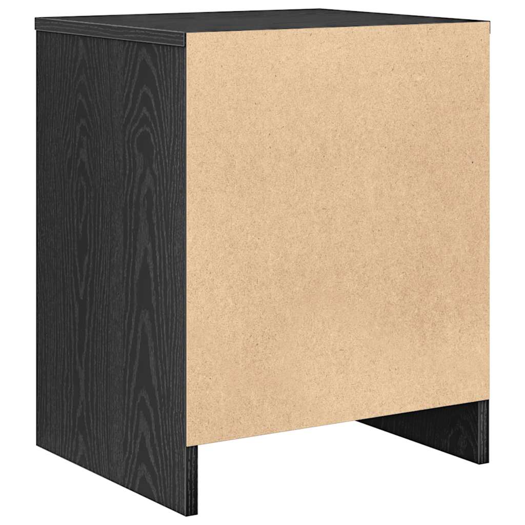Bedside Cabinet with Drawer Black 40x34x50 cm