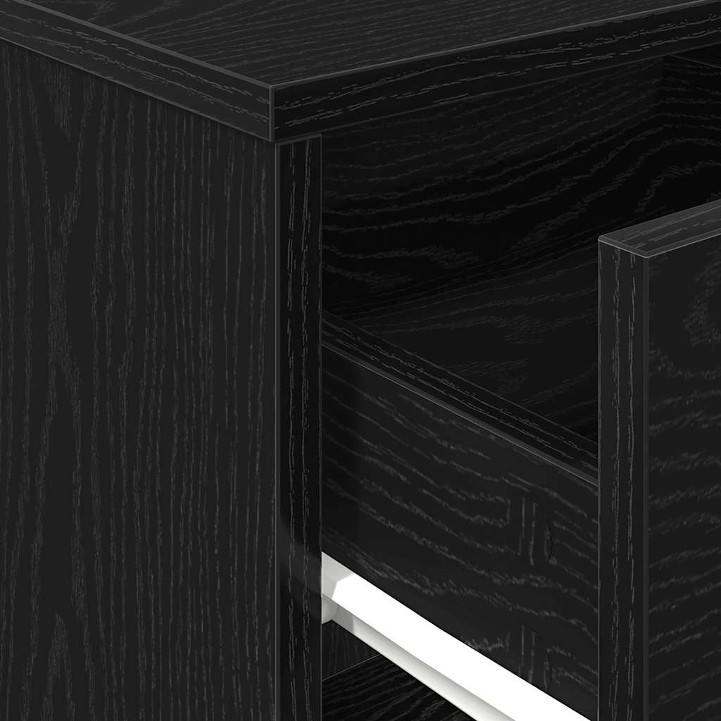 Bedside Cabinets 2 pcs with Drawer Black 40x34x50 cm