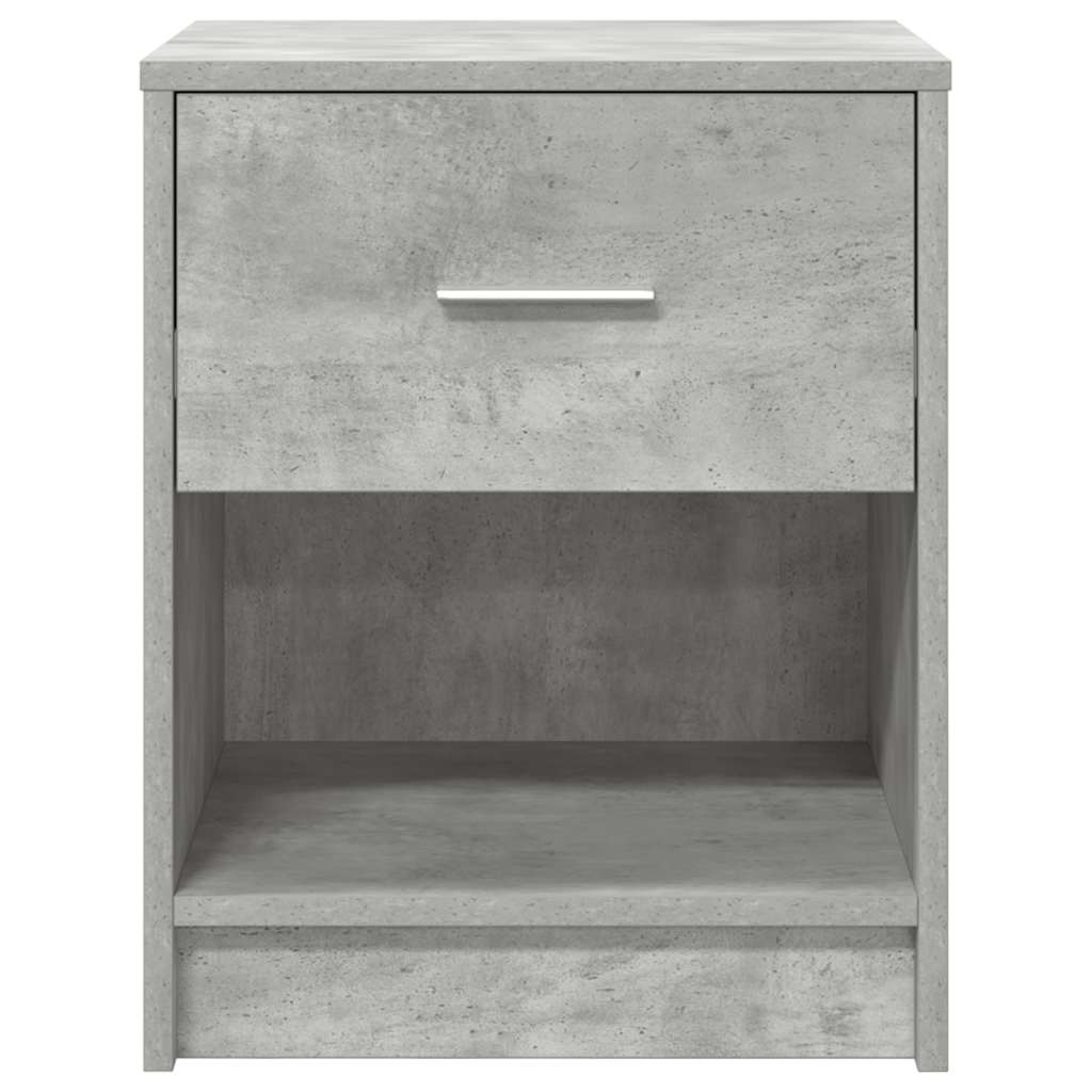 Bedside Cabinet with Drawer Concrete Grey 40x34x50 cm