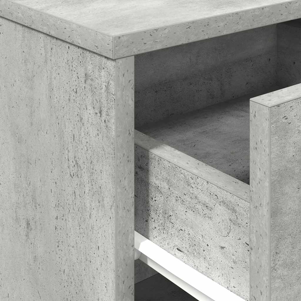 Bedside Cabinet with Drawer Concrete Grey 40x34x50 cm