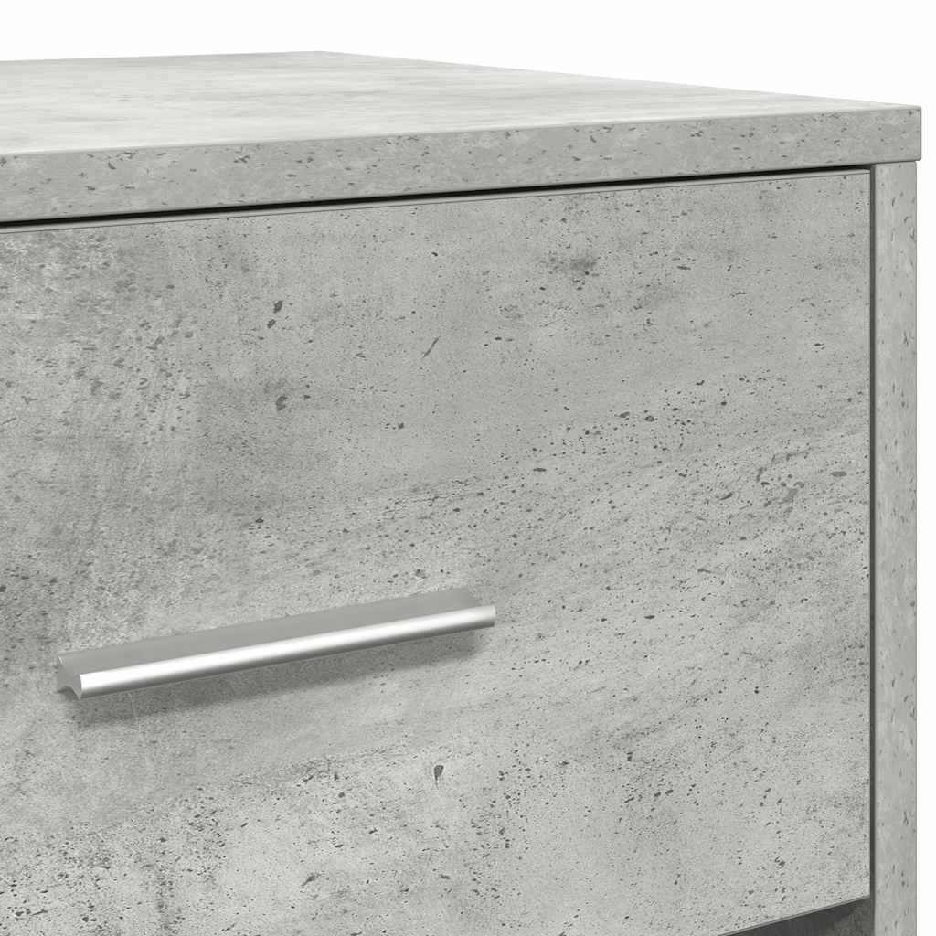 Bedside Cabinet with Drawer Concrete Grey 40x34x50 cm