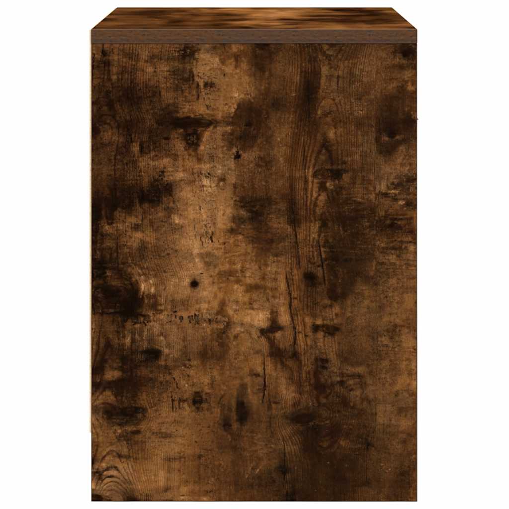 Bedside Cabinet with Drawer Smoked Oak 40x34x50 cm