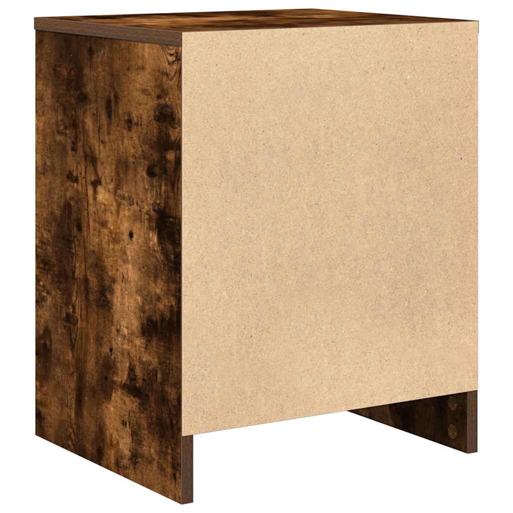 Bedside Cabinet with Drawer Smoked Oak 40x34x50 cm
