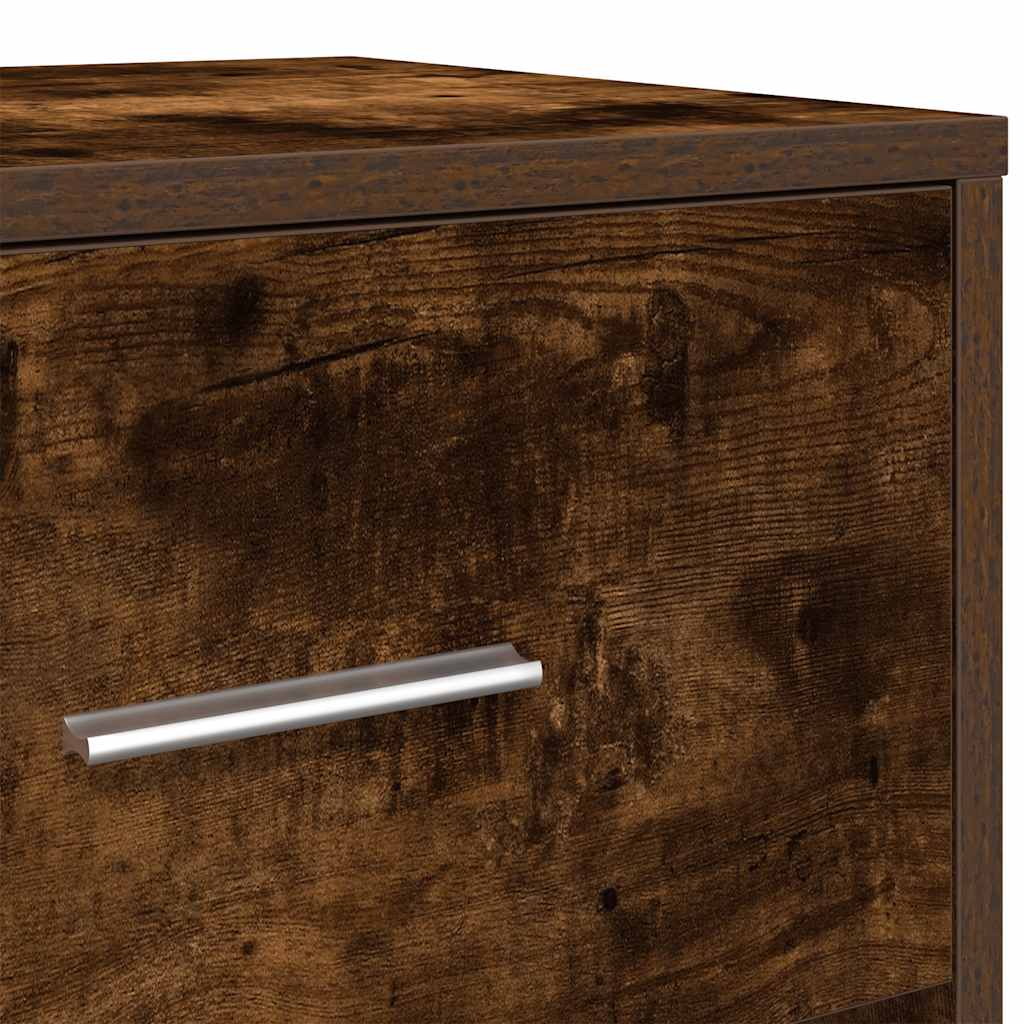 Bedside Cabinets 2 pcs with Drawer Smoked Oak 40x34x50 cm