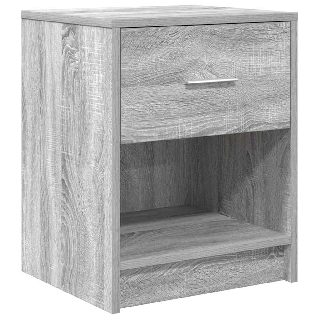 Bedside Cabinets 2 pcs with Drawer Grey Sonoma 40x34x50 cm