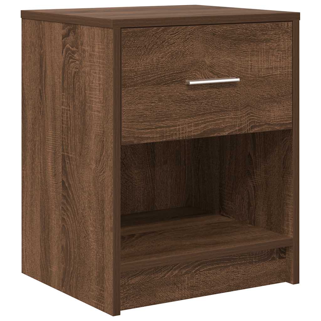 Bedside Cabinets 2 pcs with Drawer Brown Oak 40x34x50 cm