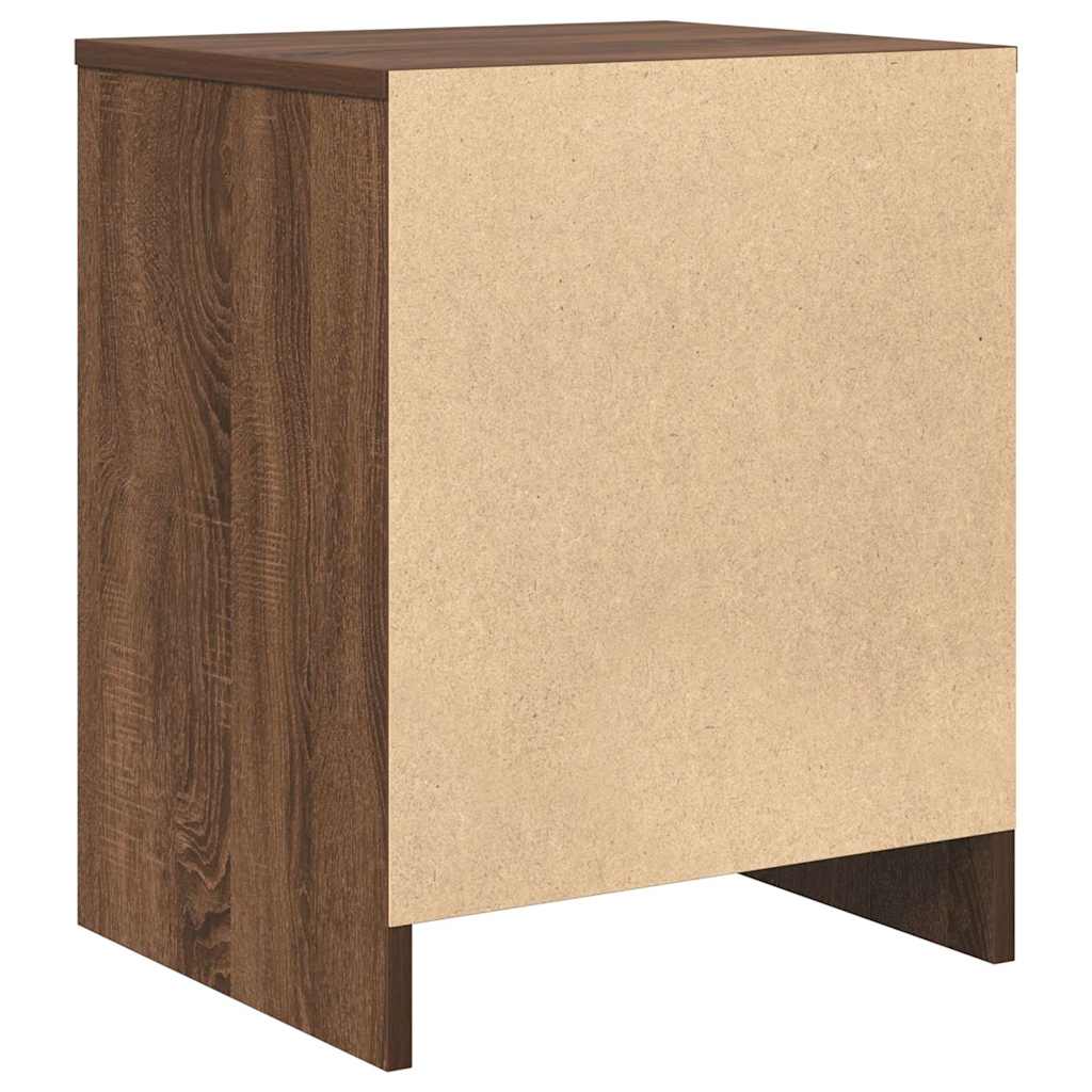 Bedside Cabinets 2 pcs with Drawer Brown Oak 40x34x50 cm