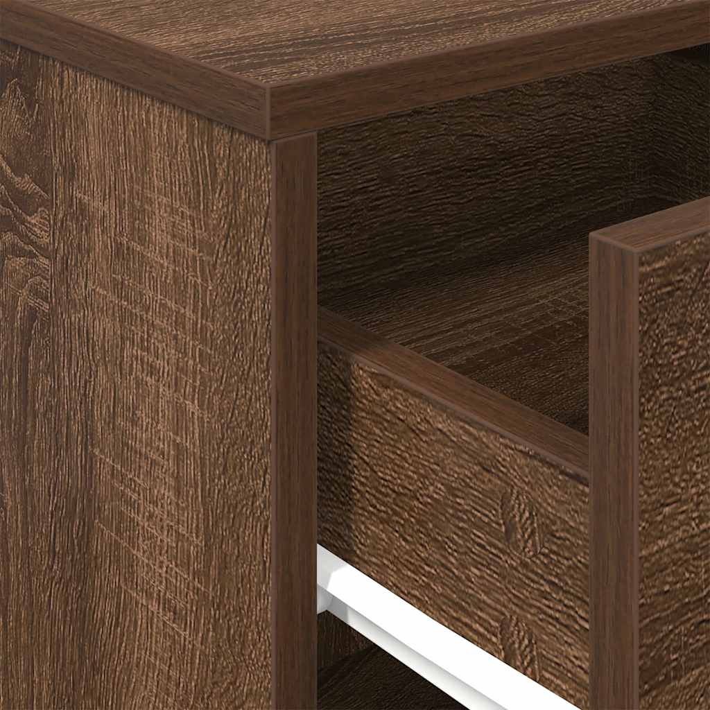 Bedside Cabinets 2 pcs with Drawer Brown Oak 40x34x50 cm