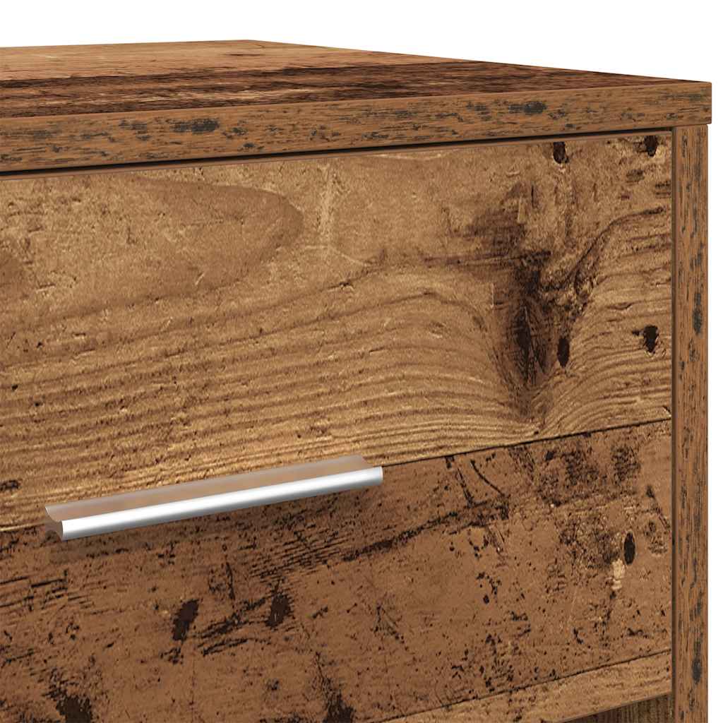 Bedside Cabinet with Drawer Old Wood 40x34x50 cm